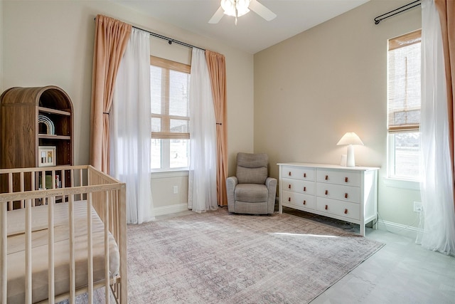 bedroom with baseboards