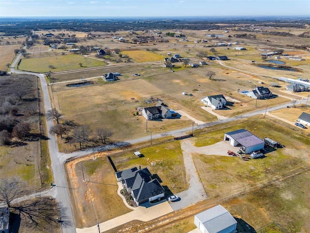 bird's eye view featuring a rural view