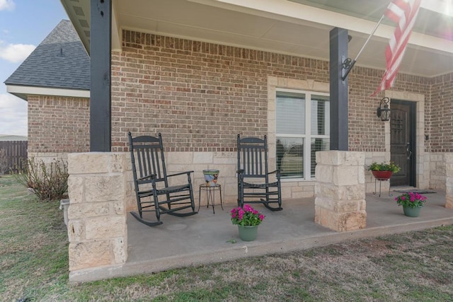 view of patio / terrace with a porch