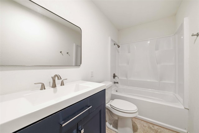 2209 9th St, Brownwood, TX 76801 - bathroom featuring toilet, vanity, and bathtub / shower combination