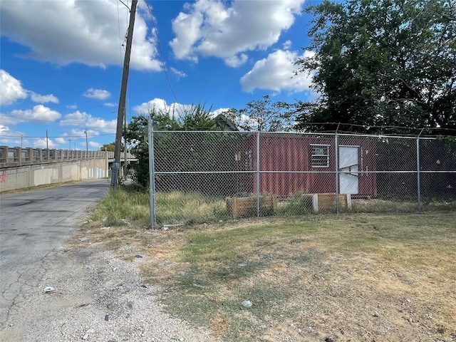 exterior space featuring fence