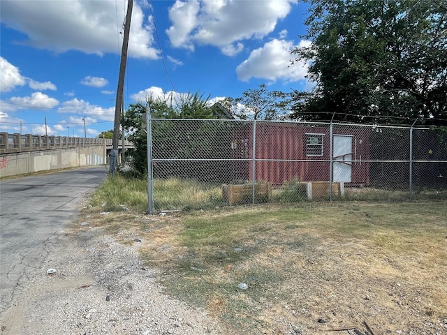 exterior space with fence