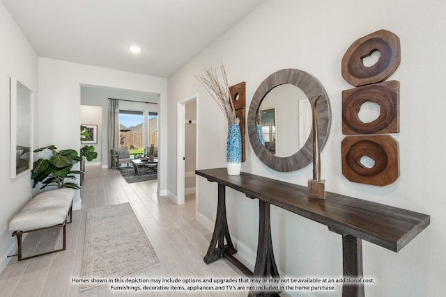 13133 Yellowstone Way, Providence Village, TX 76227 - hall featuring light wood-style floors and baseboards