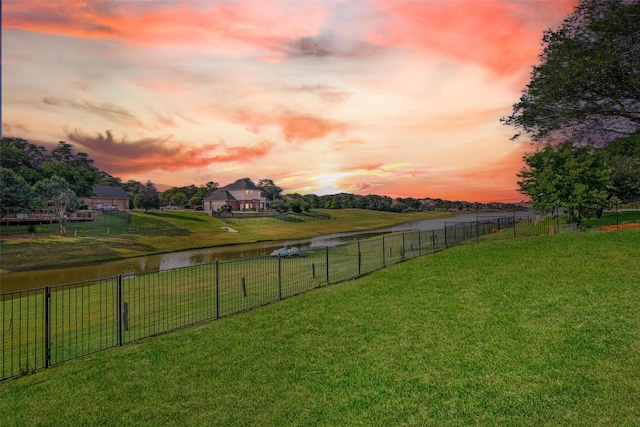 2781 Timber Crest Ln, Highland Village, TX 75077 - yard at dusk featuring a water view