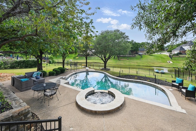 2781 Timber Crest Ln, Highland Village, TX 75077 - view of swimming pool with a patio area and a pool with connected hot tub