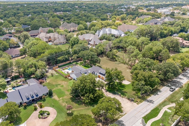 drone / aerial view featuring a residential view