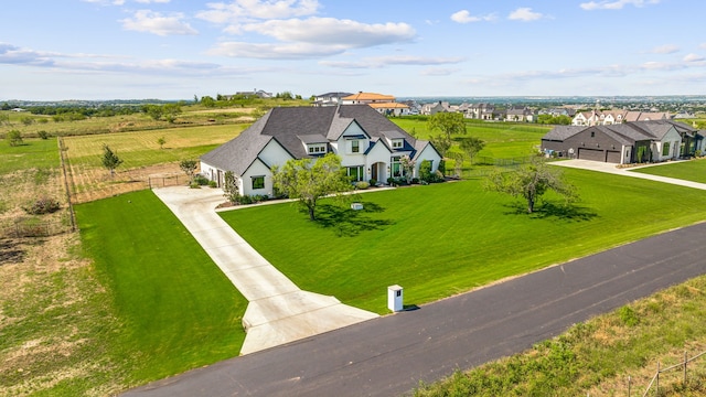 aerial view with a residential view