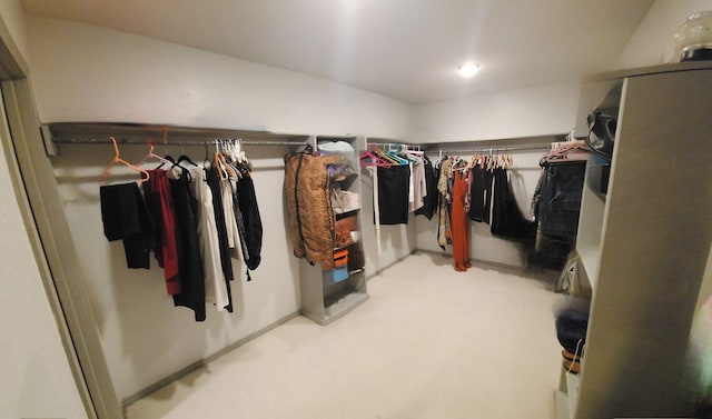 view of walk in closet