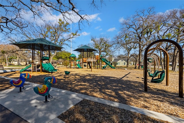 view of community jungle gym