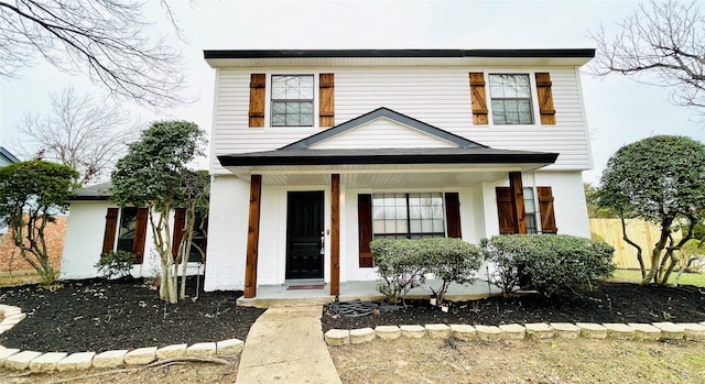 view of front of property with covered porch