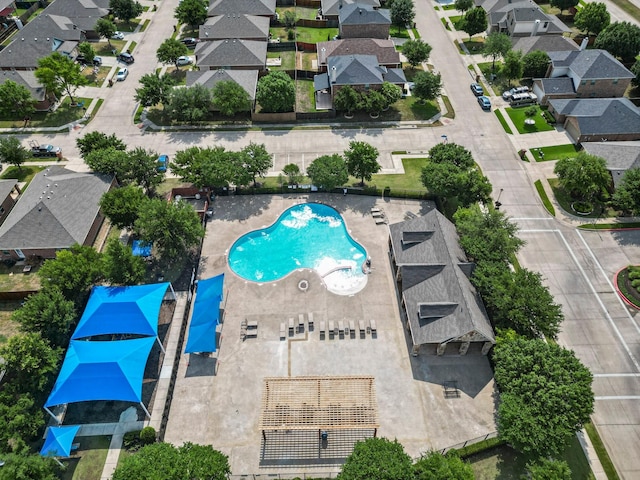 birds eye view of property featuring a residential view