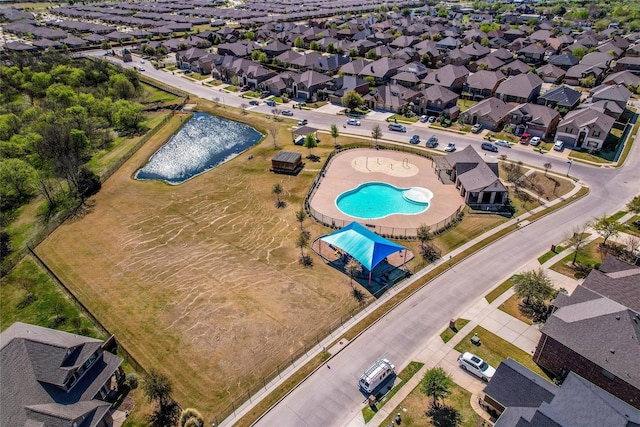 drone / aerial view featuring a residential view