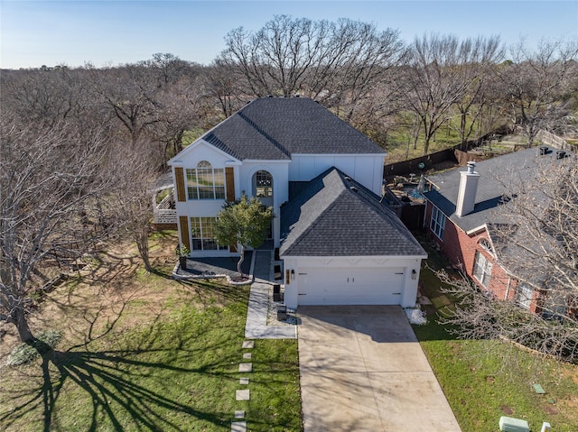 birds eye view of property