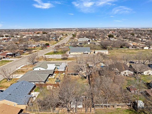 aerial view with a residential view