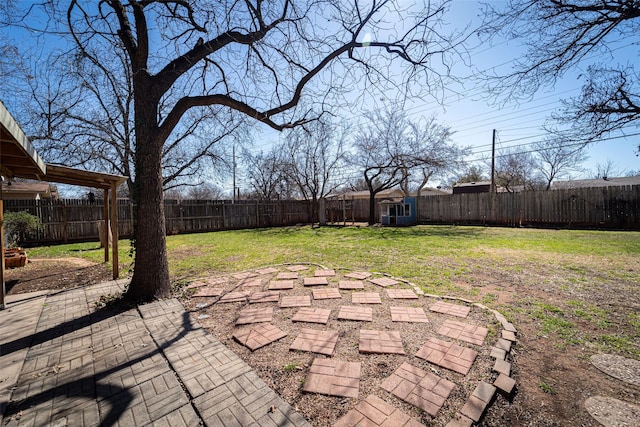 view of patio / terrace with a fenced backyard