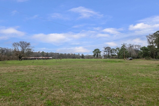 view of landscape featuring a rural view