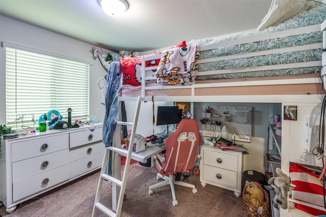 bedroom with carpet floors