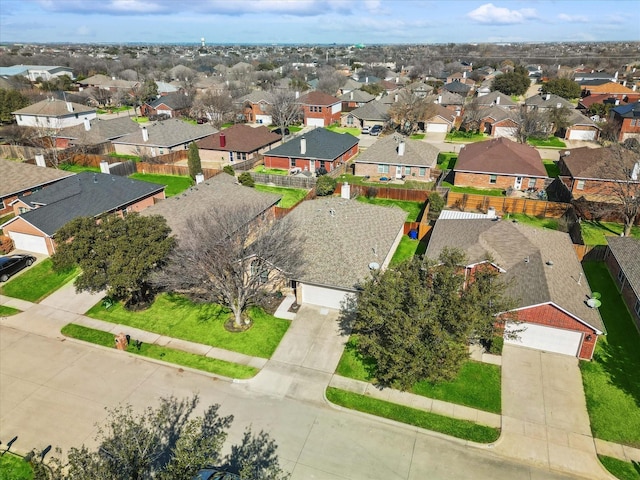 aerial view featuring a residential view