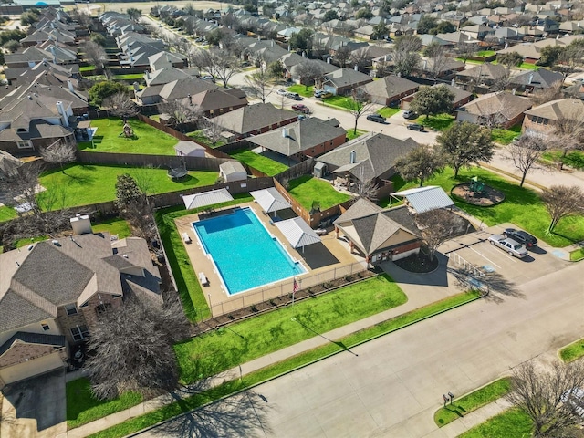 birds eye view of property featuring a residential view