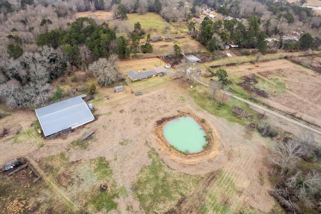 bird's eye view with a rural view