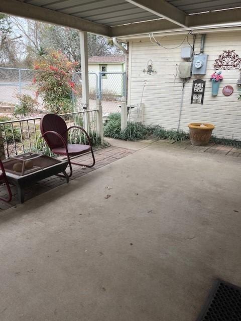 view of patio with fence