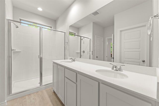 1810 Iris Rd, Melissa, TX 75454 - full bath with a stall shower, wood finished floors, plenty of natural light, and recessed lighting