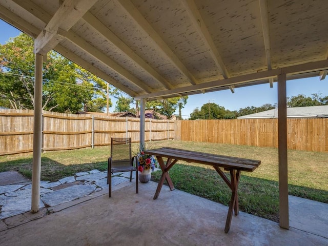 view of patio / terrace featuring a fenced backyard