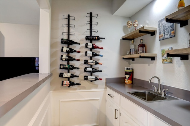 wine room with a sink