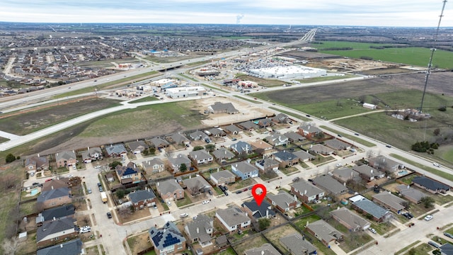 aerial view featuring a residential view