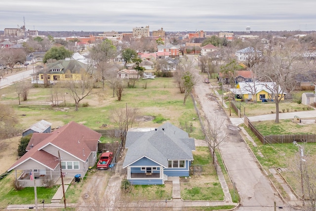 bird's eye view with a residential view