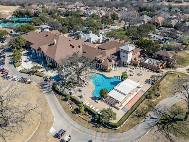 drone / aerial view featuring a residential view