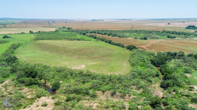 birds eye view of property featuring a rural view