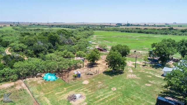 aerial view featuring a rural view