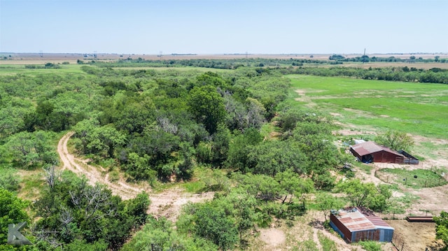 drone / aerial view featuring a rural view