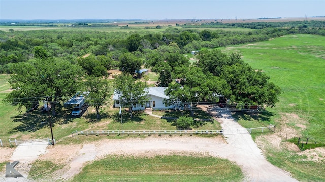 drone / aerial view featuring a rural view