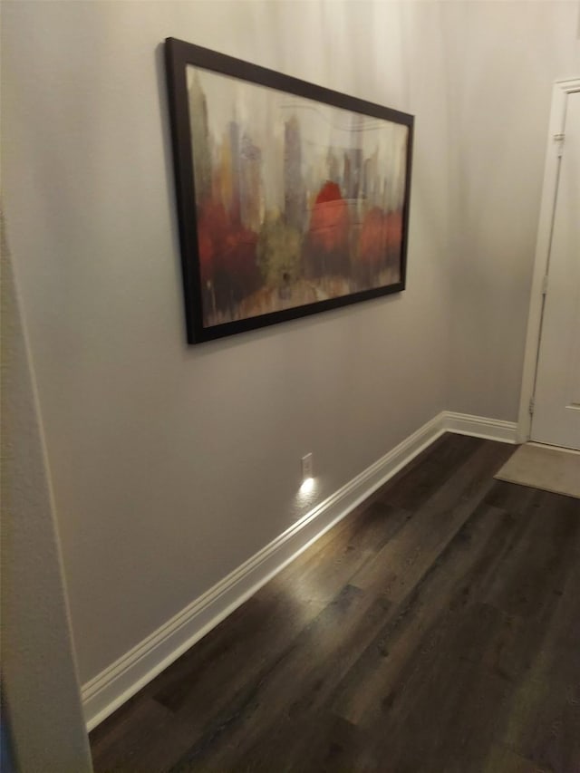 interior details with baseboards and wood finished floors