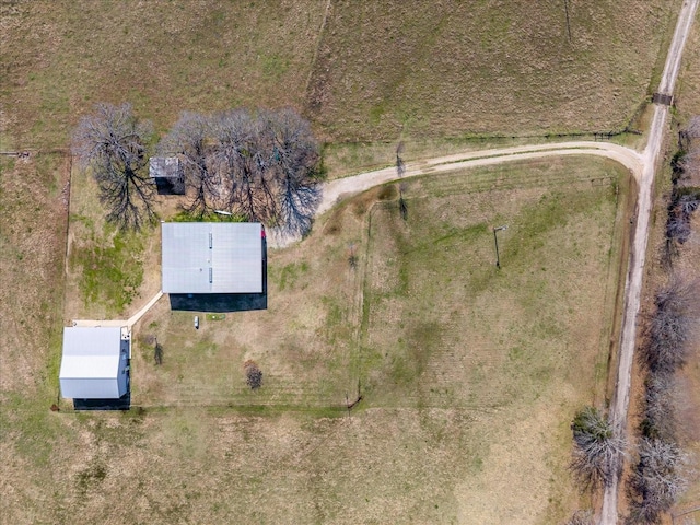 bird's eye view with a rural view