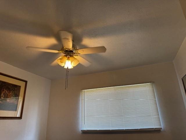 interior details with a ceiling fan