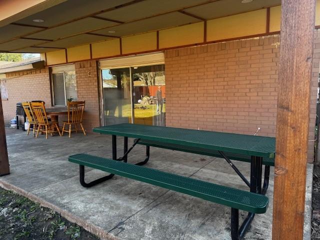 view of patio with outdoor dining space