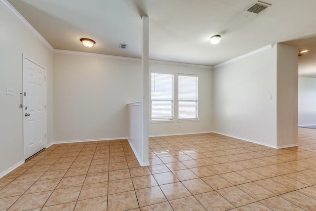 8860 Noontide Dr, Fort Worth, TX 76179 - spare room with crown molding and light tile patterned flooring