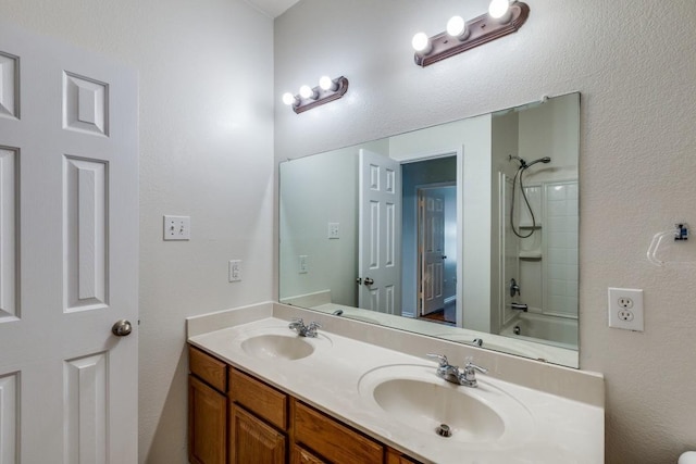 8860 Noontide Dr, Fort Worth, TX 76179 - full bath with double vanity and shower / tub combination