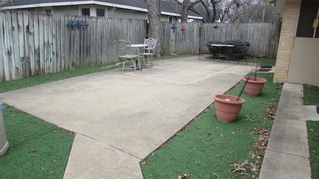 view of patio / terrace featuring a fenced backyard