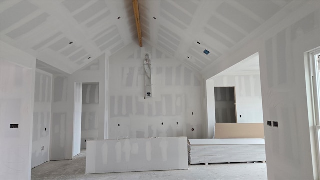 interior space with lofted ceiling