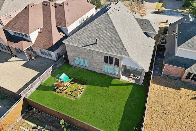 bird's eye view featuring a residential view