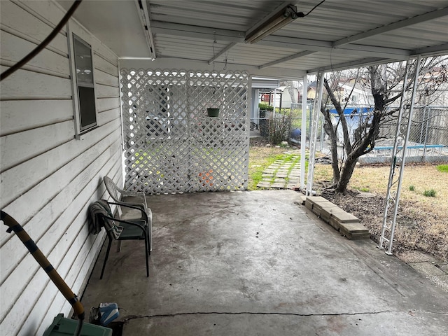 view of patio with fence