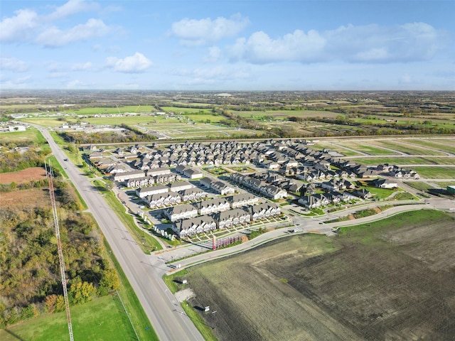 aerial view with a residential view