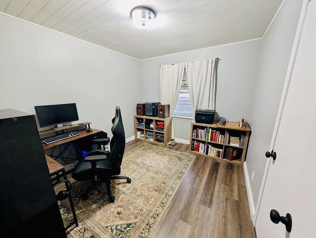 873 Beverly Dr, Terrell, TX 75160 - office space featuring wood finished floors and baseboards