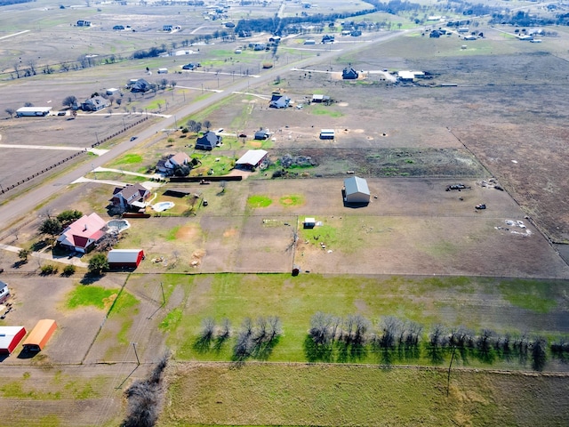 aerial view with a rural view