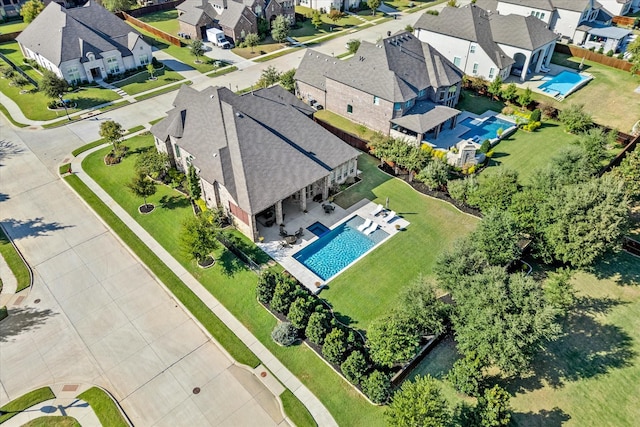 birds eye view of property featuring a residential view