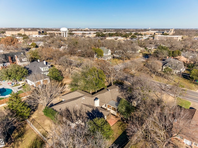 drone / aerial view with a residential view